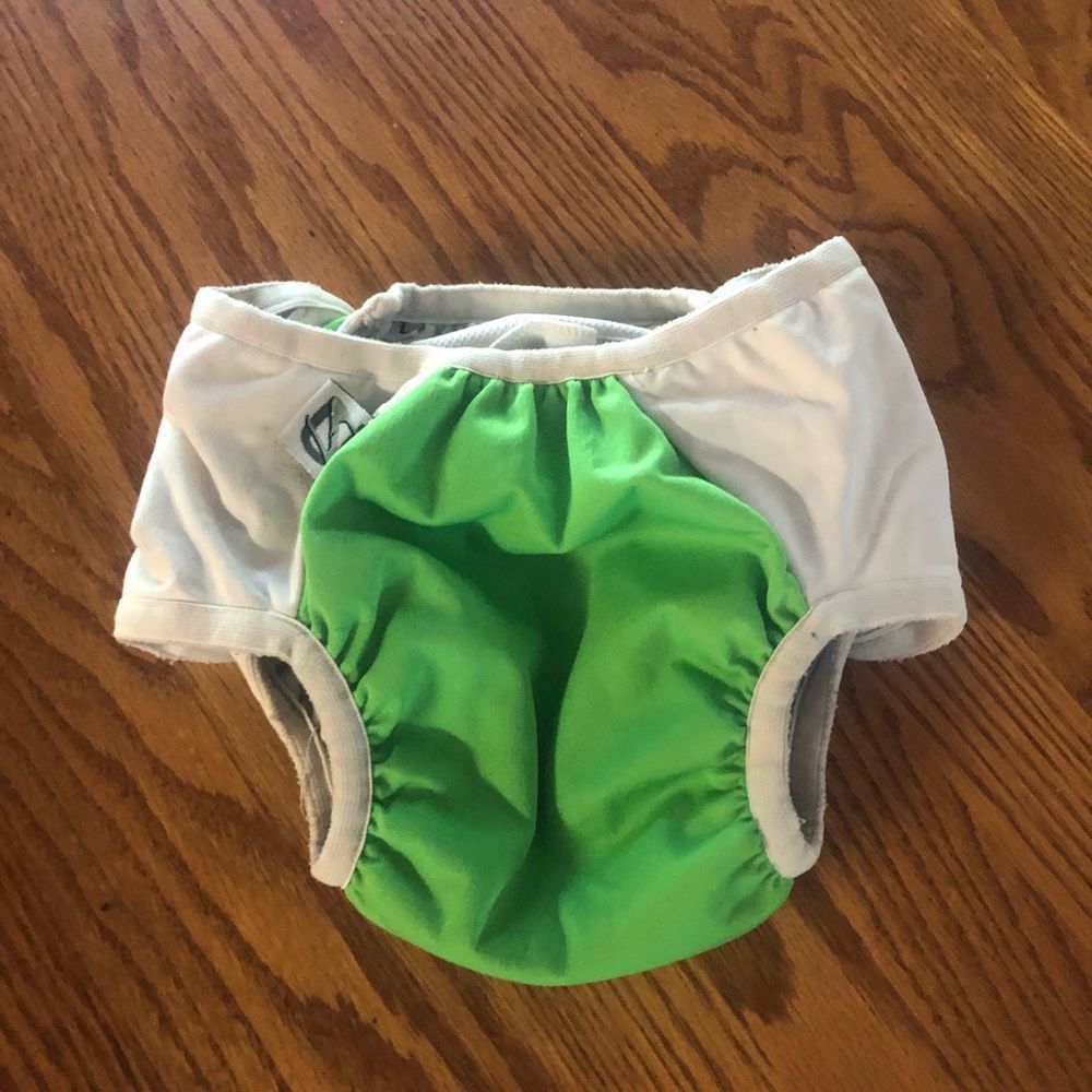 Super Undies large green cotton diaper cover